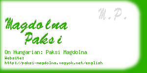 magdolna paksi business card